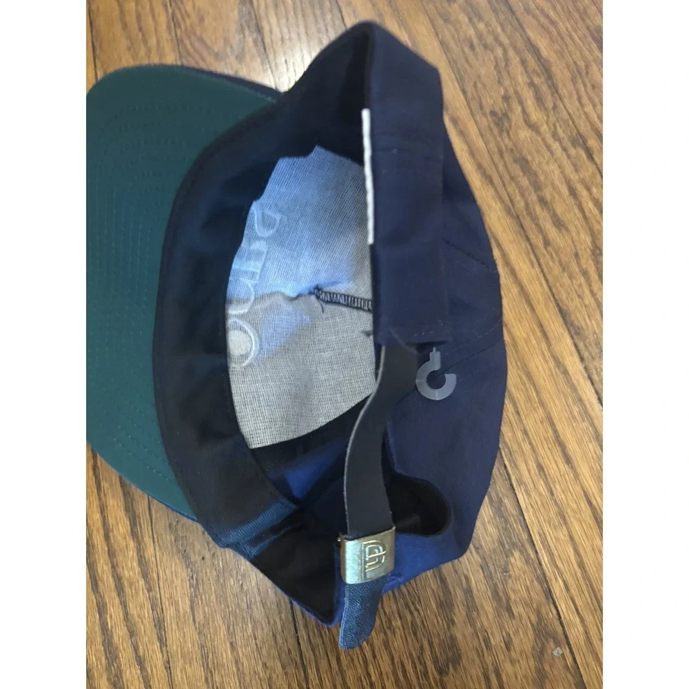 Vintage CBS Blue Hat Cap Leather Strap Back Golf‎ USA Embroidered